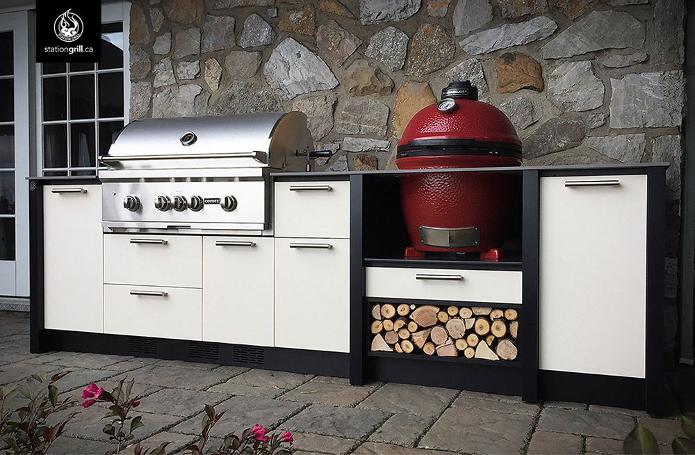 Outdoor kitchen by mediterra with station grill