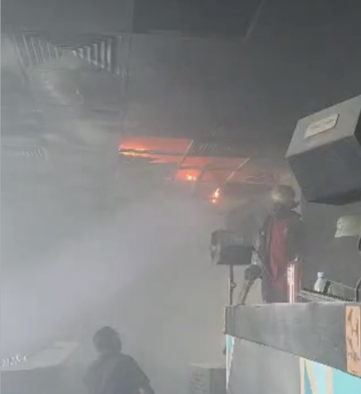 Fire inside Why?Not Club Zanzibar