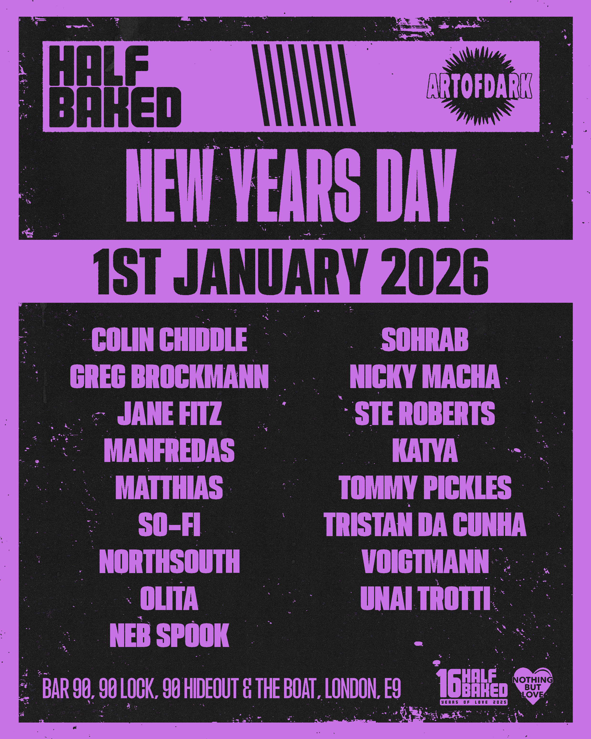 NEW YEARS DAY LINEUP