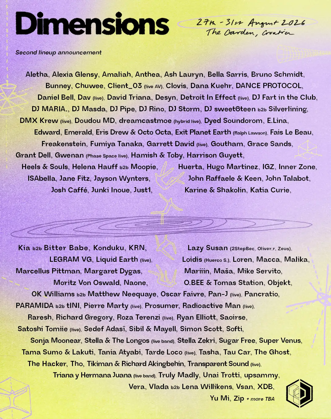 Dimensions Festival lineup 2026