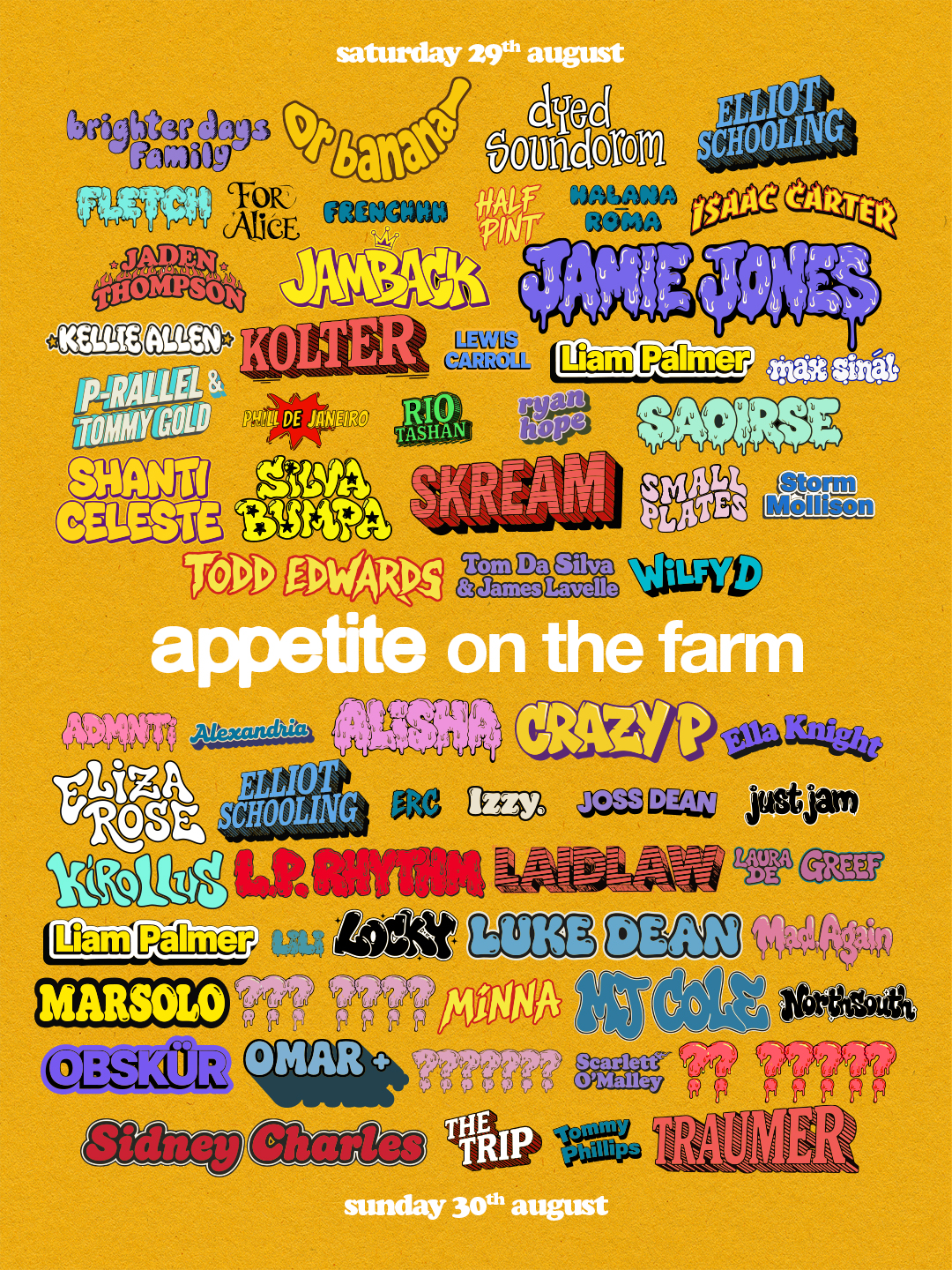 Appetite  Lineup 2026