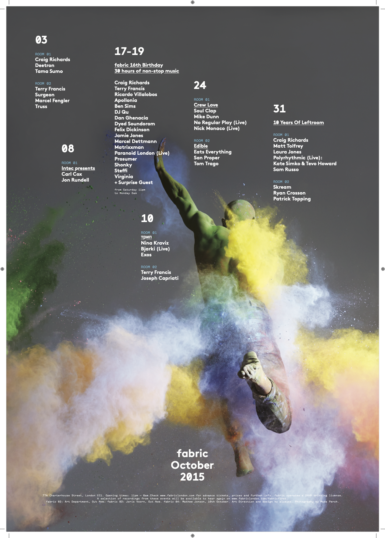 October 2015 – fabric 16th Birthday