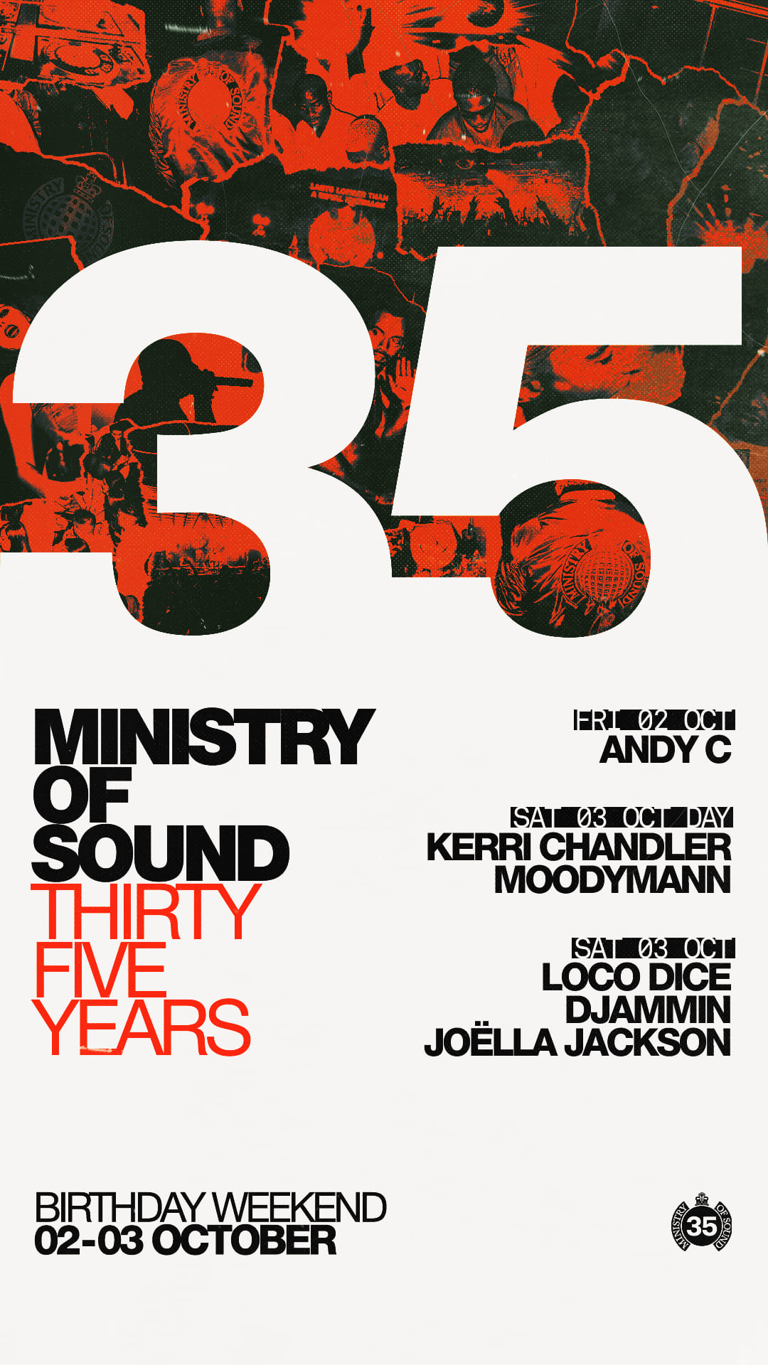 Ministry of Sound 35th anniversary lineup