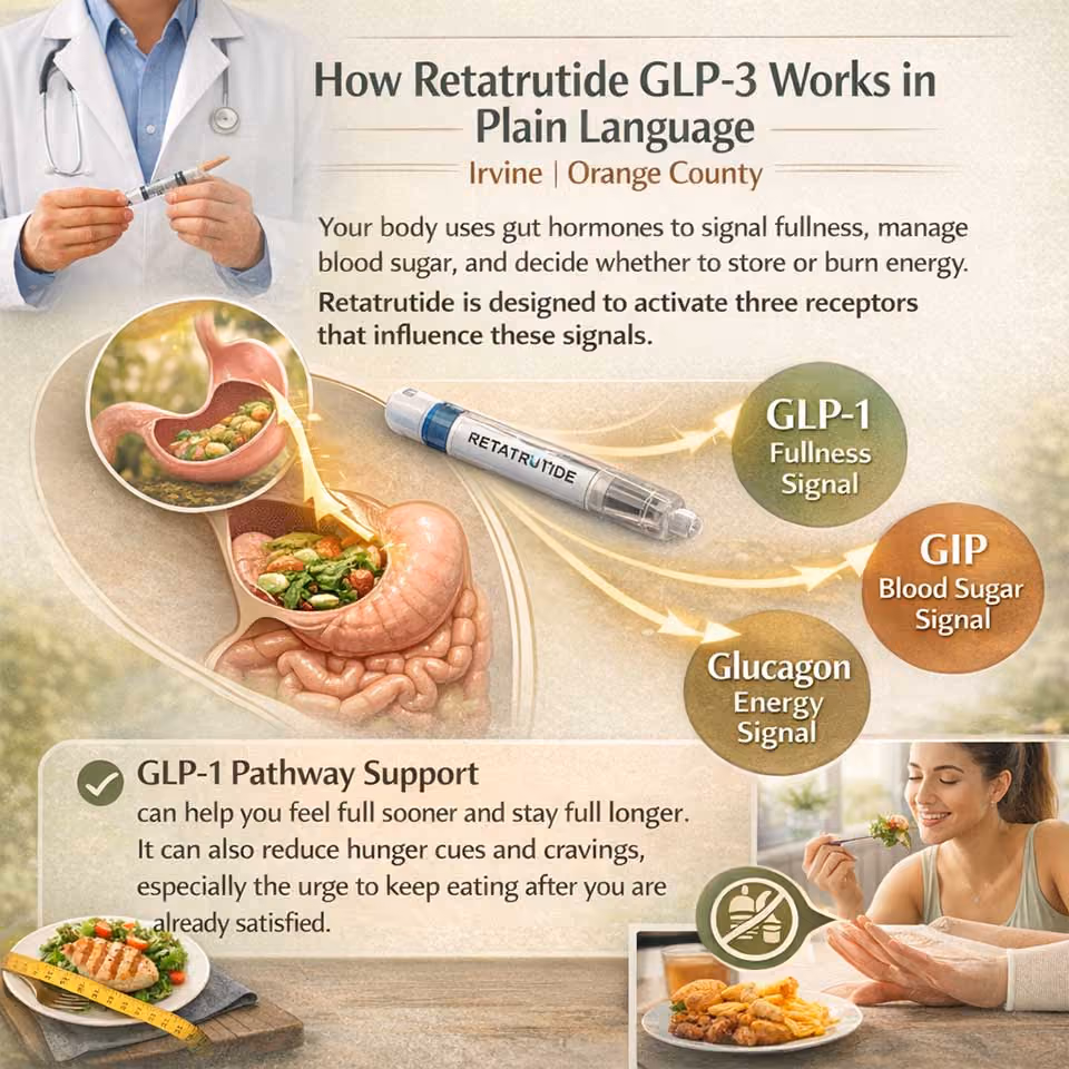 How Retatrutide GLP 3 works in plain language