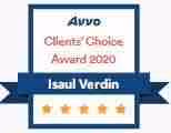 Isaul Verdin 2020 AVVO Client’s Choice Award