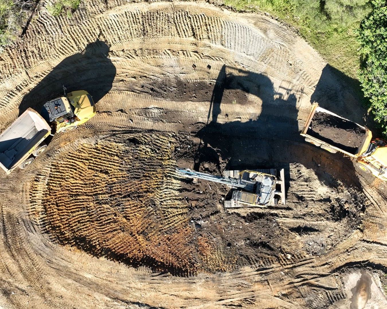 Asbestos in soil on an excavation site