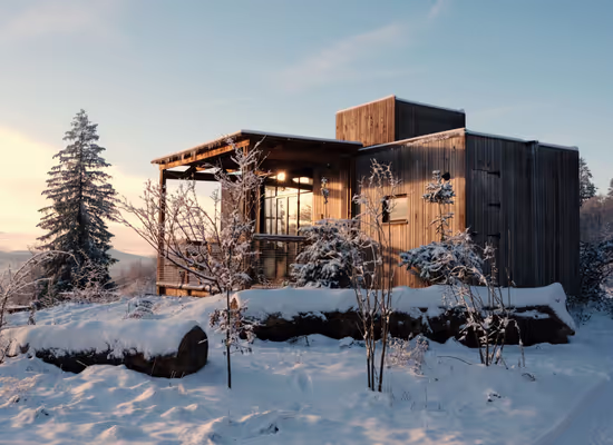 The Classic for 6 cabin in the woods in Alsace in winter with snow