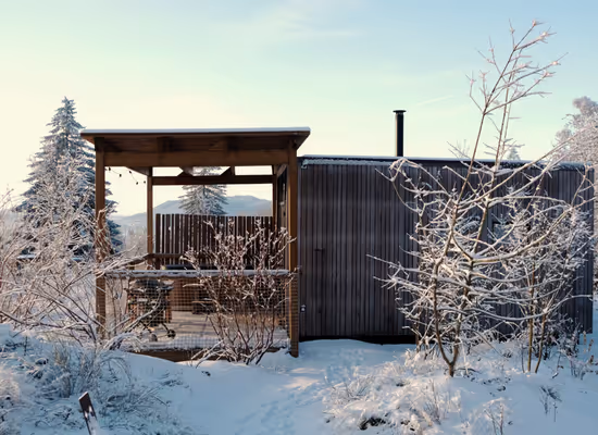 The Sweet Hot Tub in winter with snow