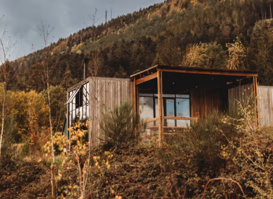 Classic for 4 cabin in the woods in Alsace in autumn