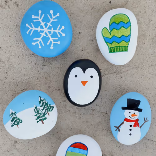 Painted pebbles: DIY ideas with kids