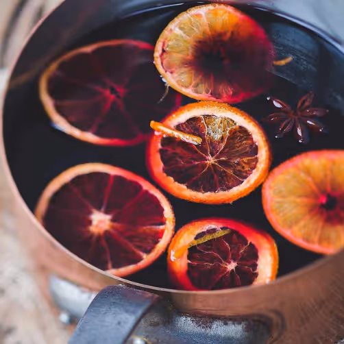 Glühwein is a easy recipe to cook in a cabin in the woods in Schwarzwald or in France