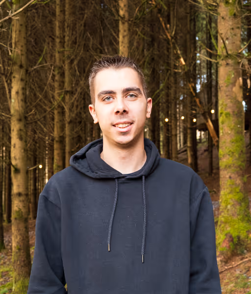 A photo of Florent Stegen, who is a member of the hospitality team in Les Ardennes