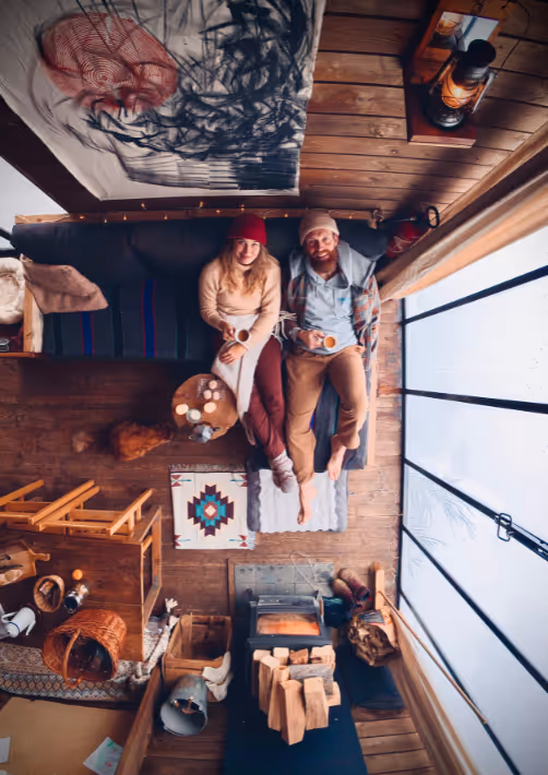 Romantischer Aufenthalt für Paare in einer Cabin im Wald in Belgien