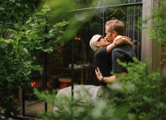 A couple on a romantic getaway planned in last-minute with a promo code