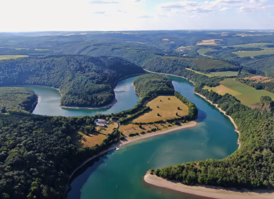 The Haute-Sûre Lake, a nice place to swim in Luxembourg in summer