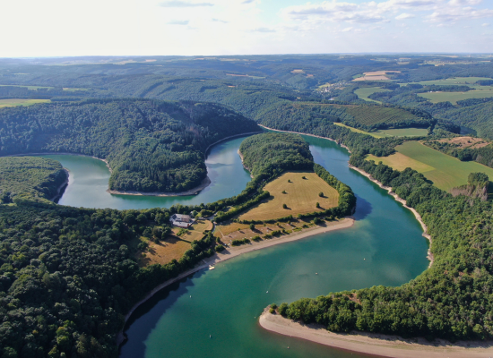 The Haute-Sûre Lake, a nice place to swim in Luxembourg in summer