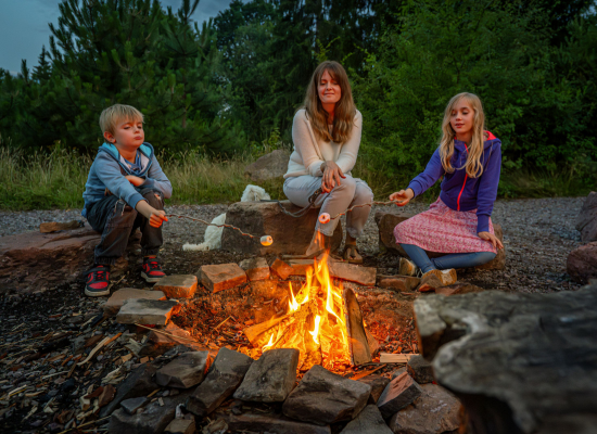 Marshmallows roosteren boven het kampvuur: een van de leukste dingen om te doen in Alsace de zomer
