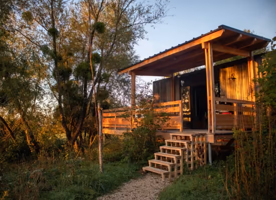 Exterior of a tiny house near Paris
