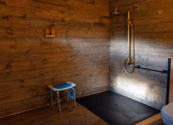 A shoxer accessible to disabled guests in a tiny house near Paris