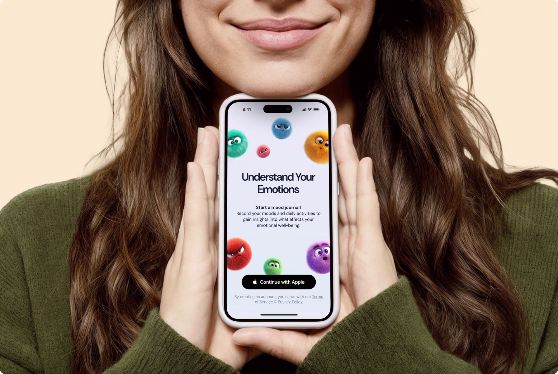 Onboarding flow and login screen design for HowIfeel