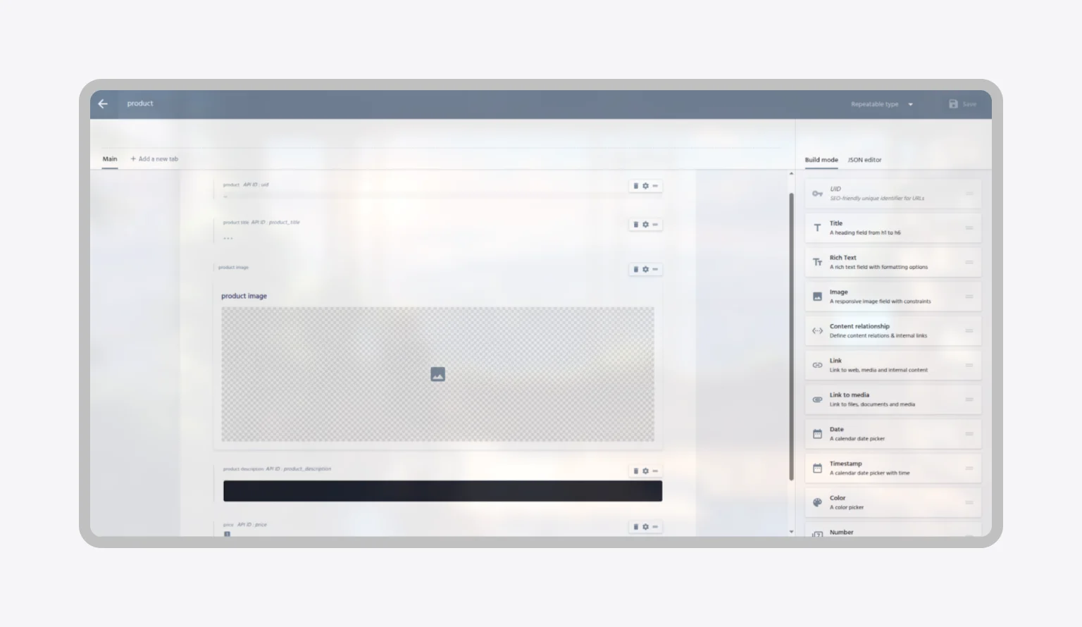 Adding fields to the “Product” custom type blueprint