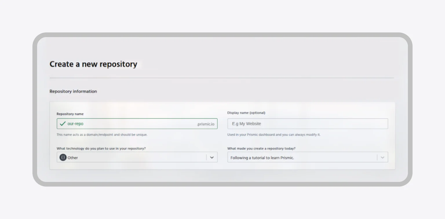 Initial step: defining your central content repository