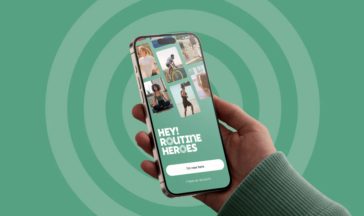 UX/UI design for Routine Hero wellness app by Halo Lab