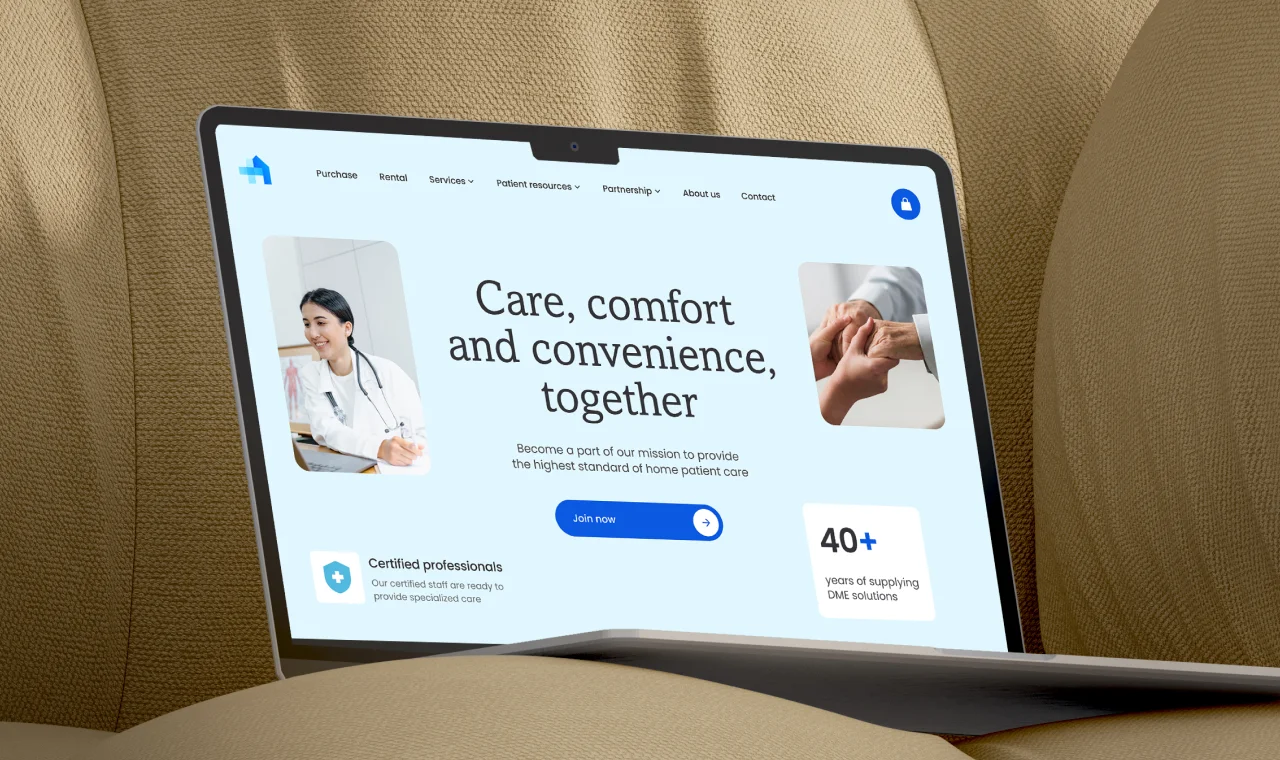 Halo Lab’s website design for senior-friendly healthcare e-commerce platform Home Medix