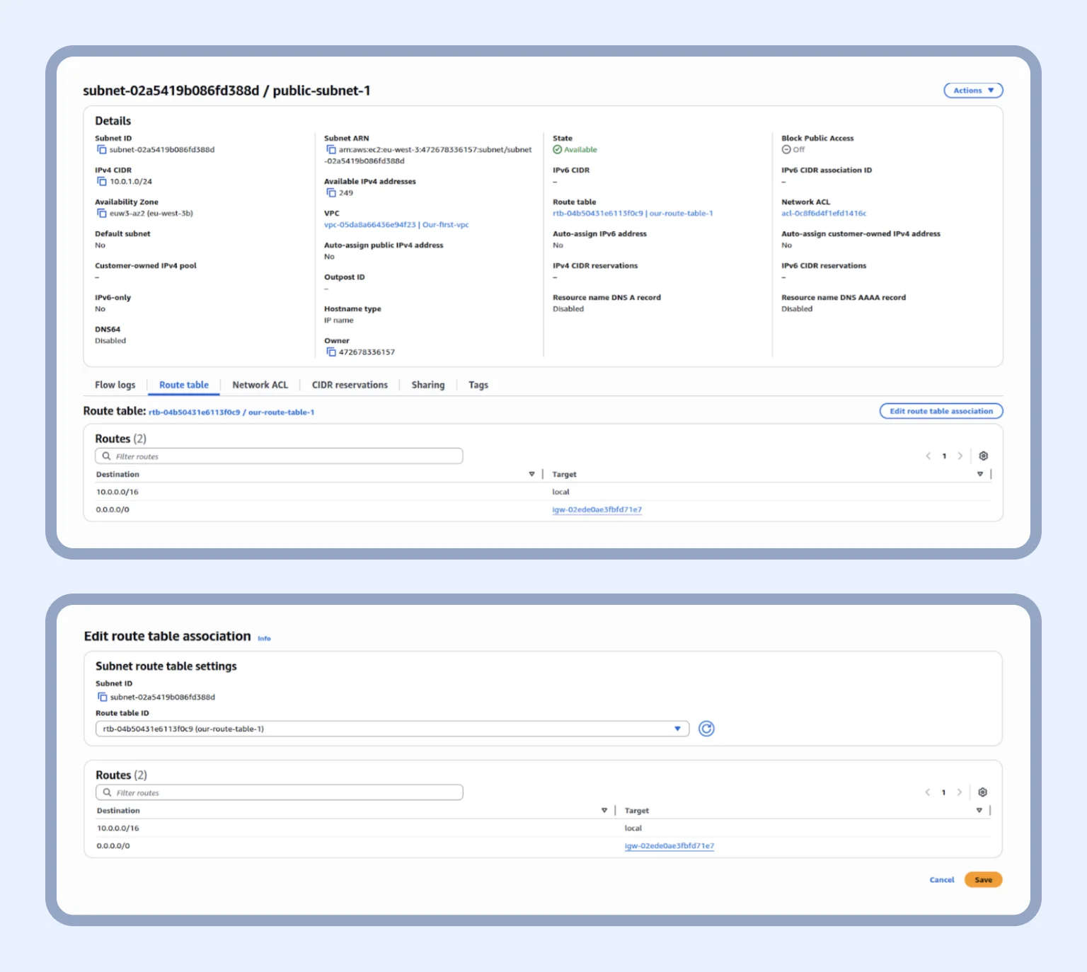 Updating subnet routes is the final step in site deploymentUpdating subnet routes is the final step in site deployment