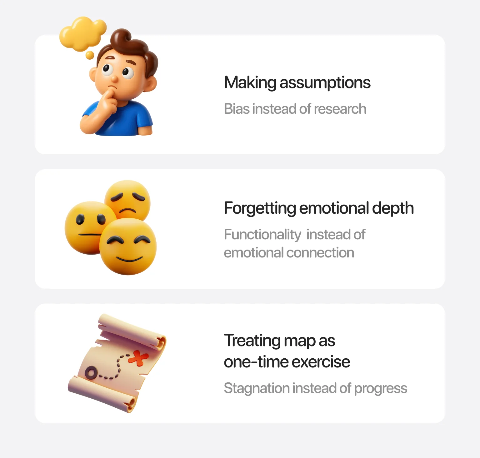 Knowing empathy mapping pitfalls ensures a relevant user profile