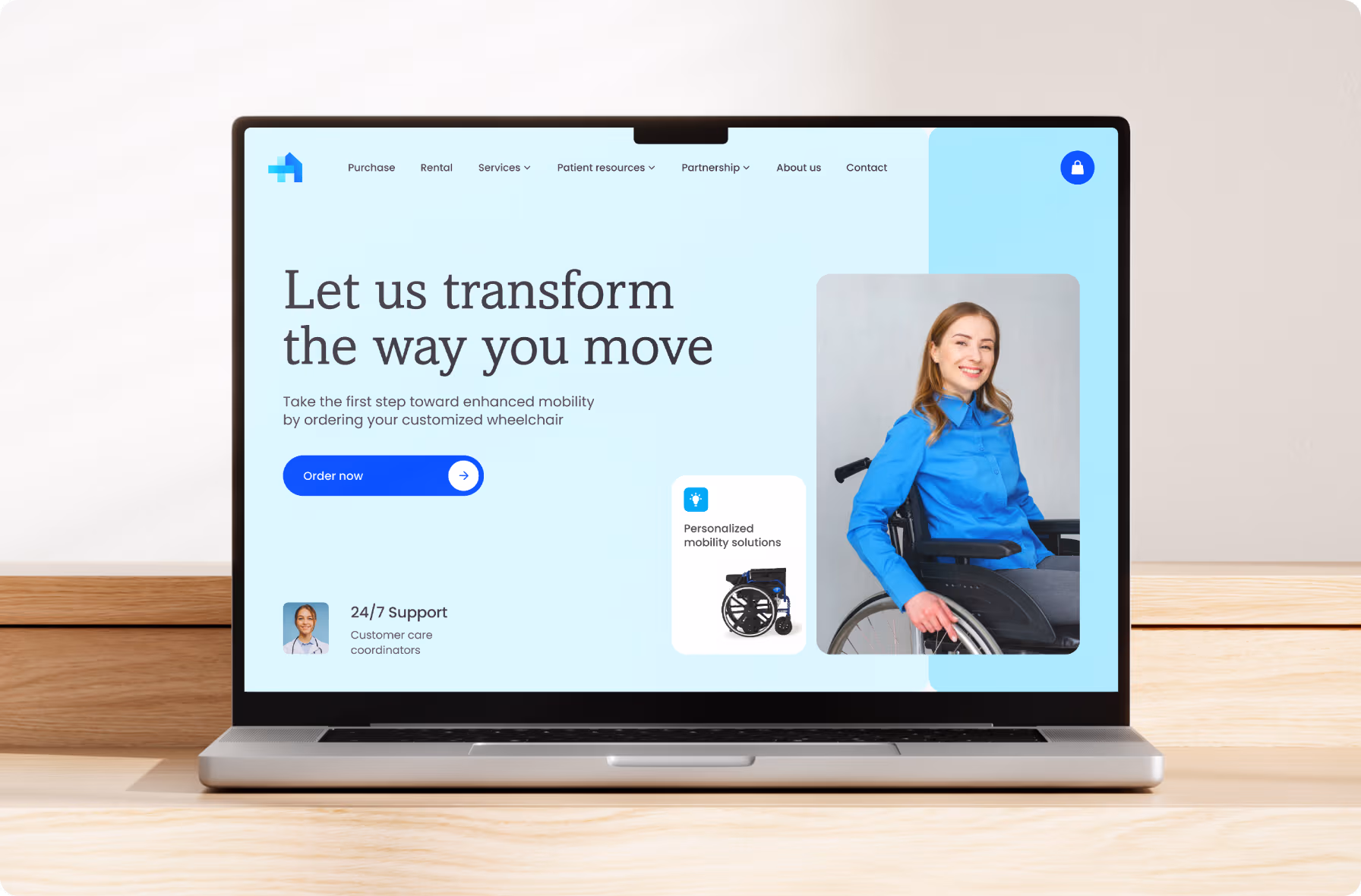 accessible healthcare platform interface for Home Medix by Halo Lab
