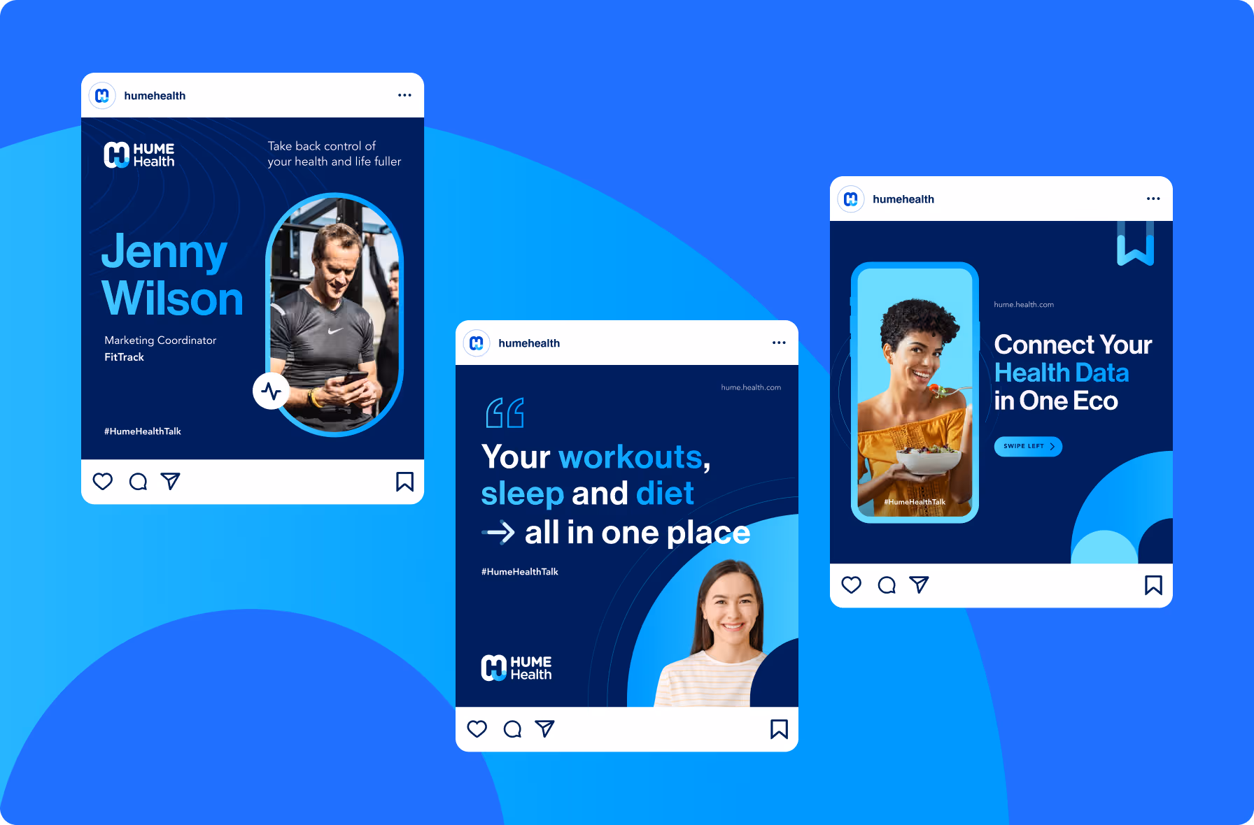 social media design services by Halo Lab for health tracking platform