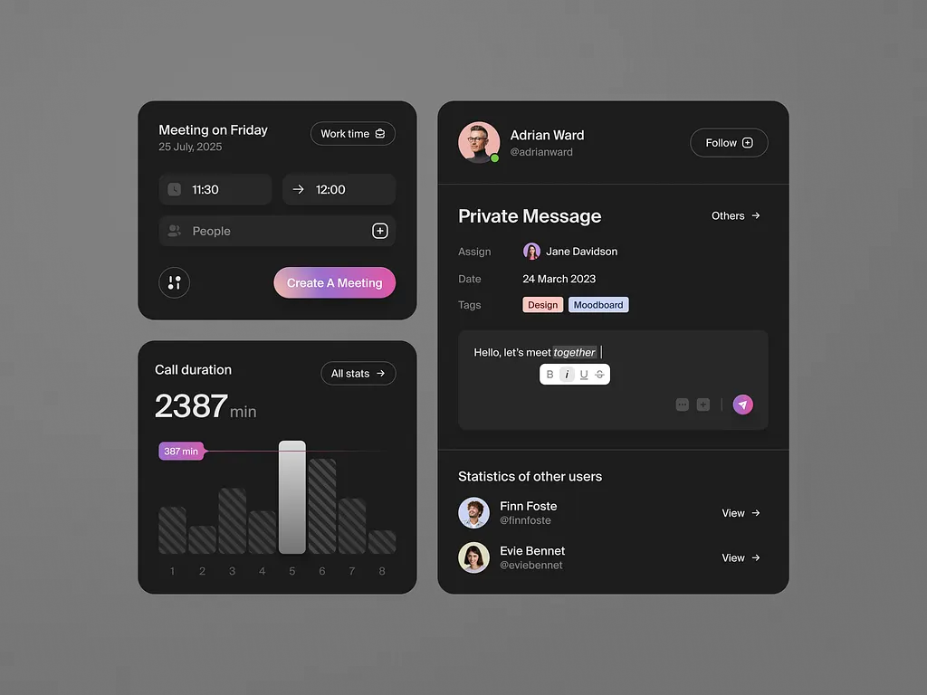 task flows and patterns optimized for fast, one‑hand use