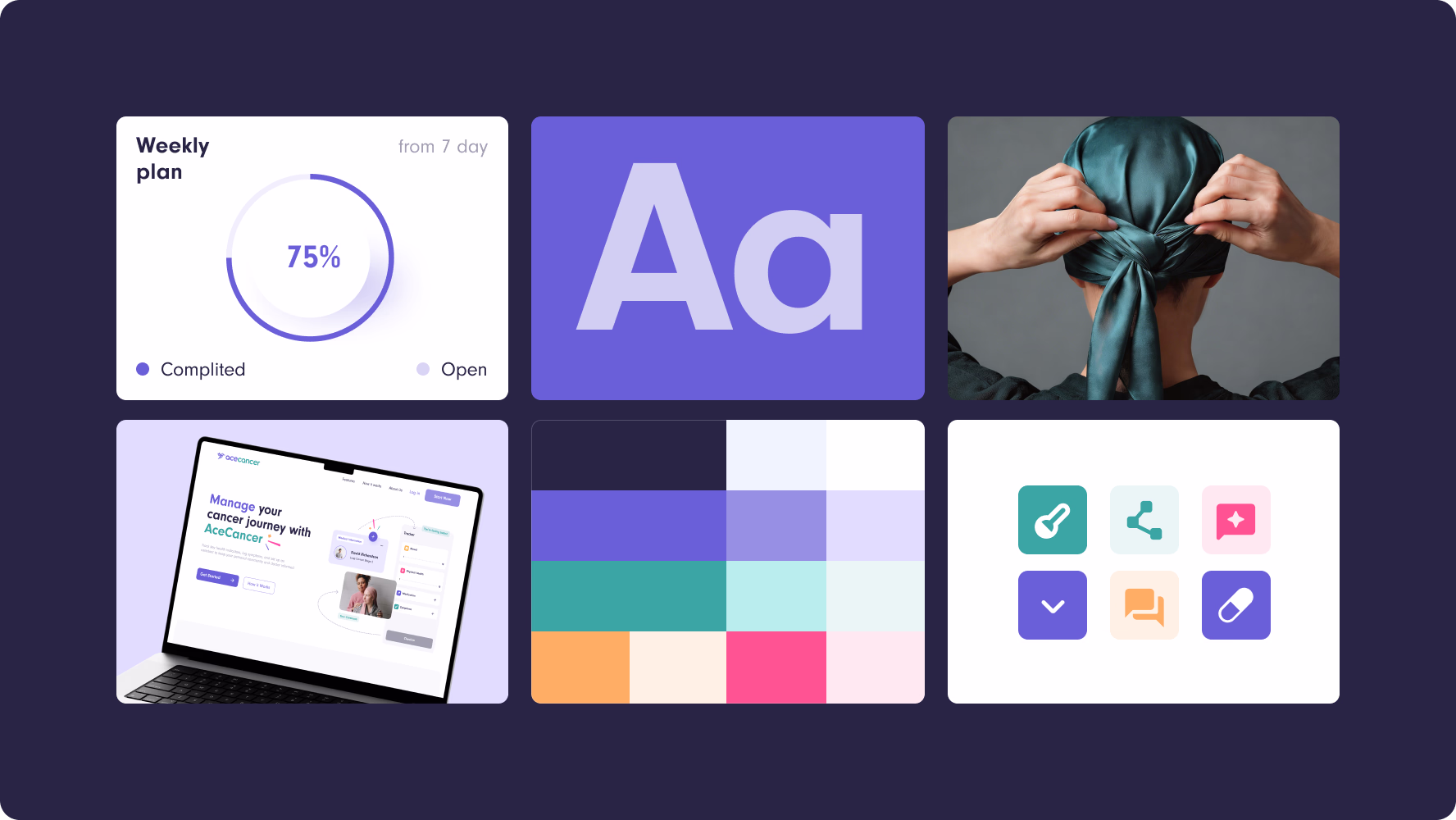 Landing page design system with UI components, typography, visuals, and marketing assets by Halo Lab