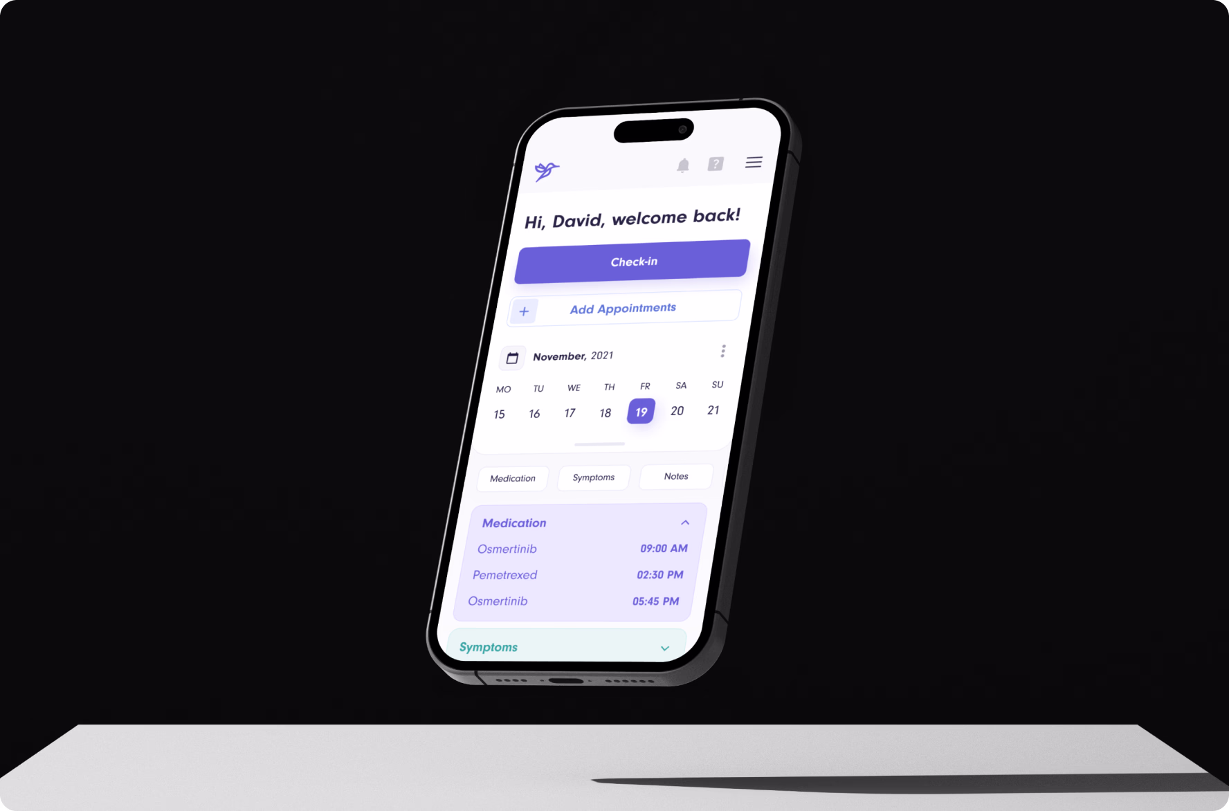 platform interface designed by Halo Lab with intuitive dashboard, treatment tracking, and user-focused UX