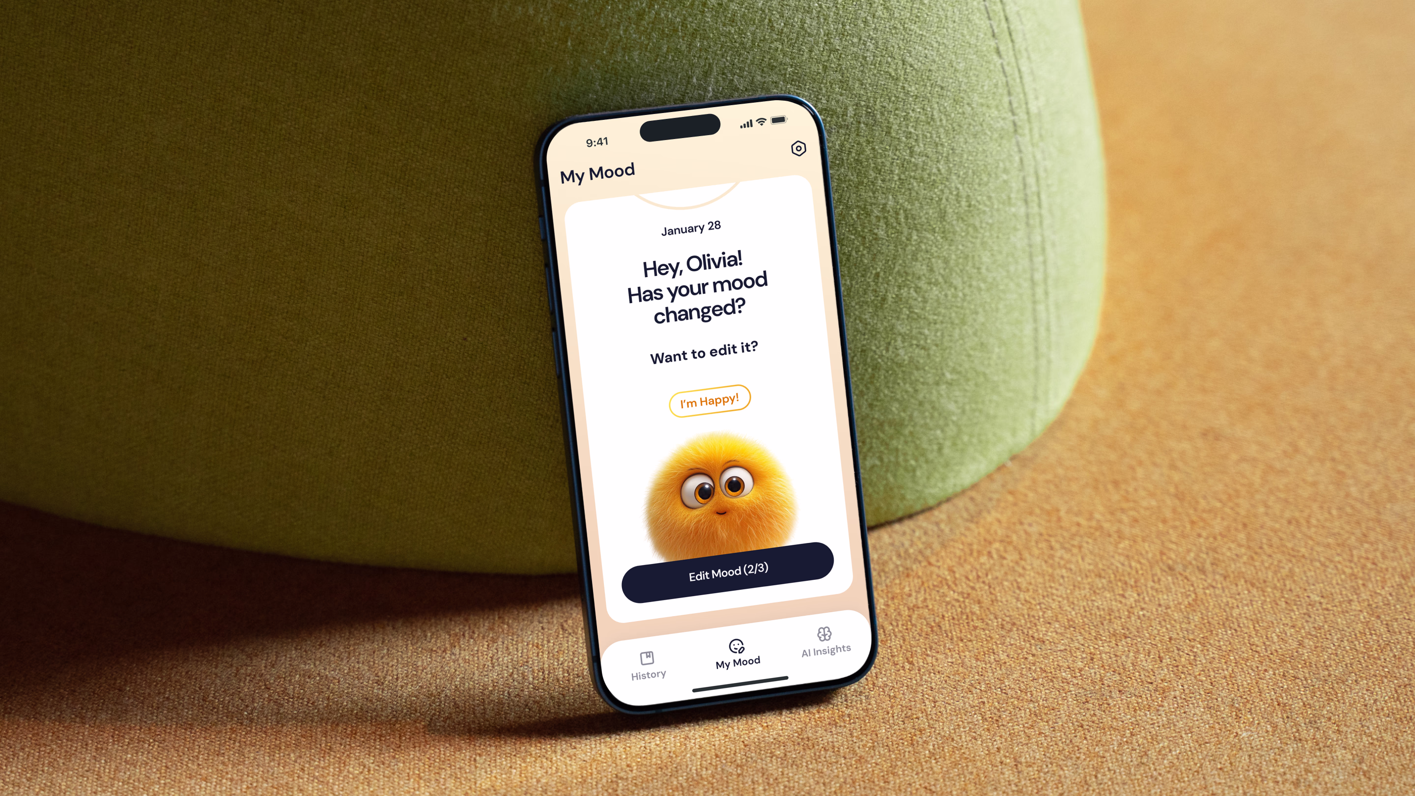 AI mood tracking app designed and developed by Halo Lab