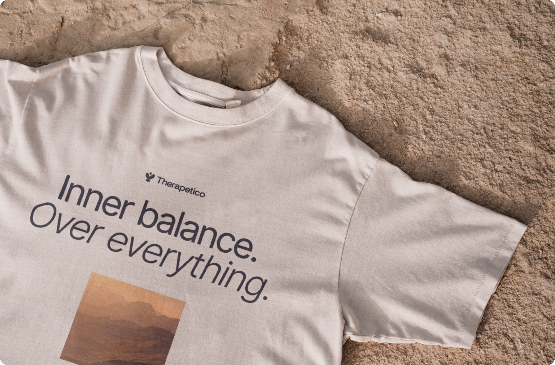 Mental health brand identity applied across print assets