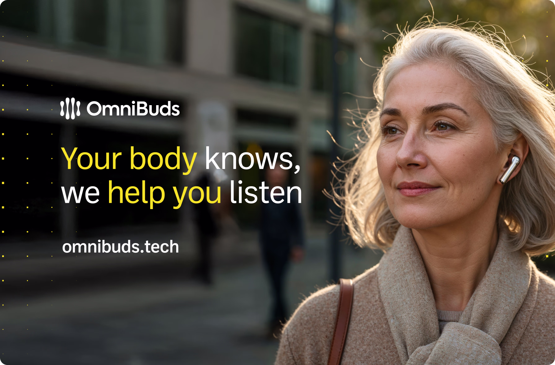 Lifestyle campaign for AI health earbuds created by Halo Lab