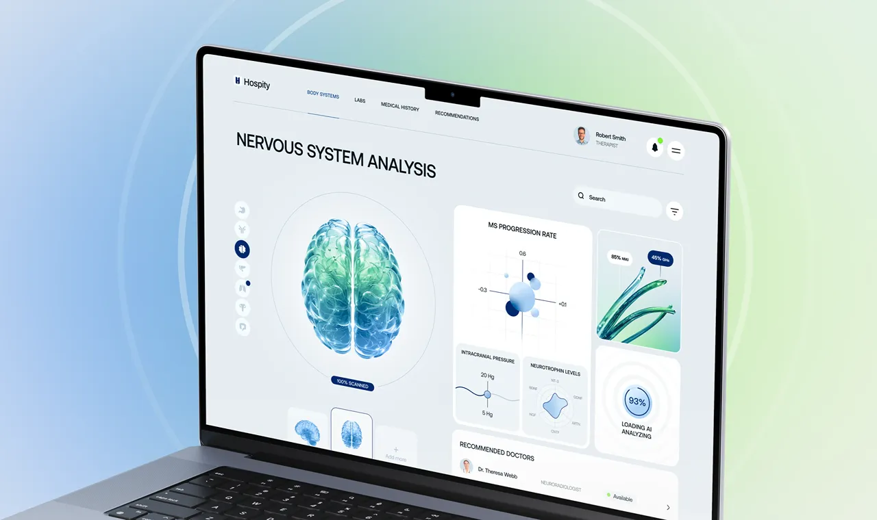 Human-centered brand identity for AI diagnostic platform