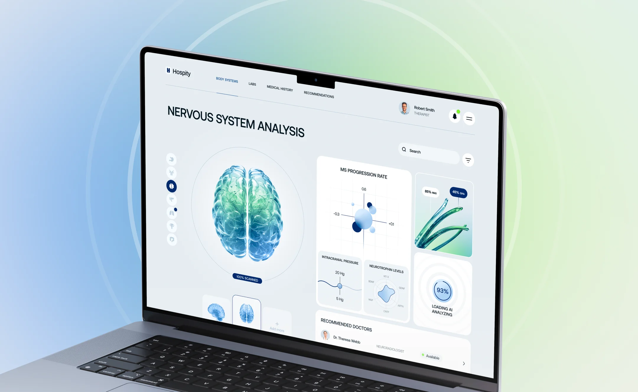 Human-centered brand identity for AI diagnostic platform
