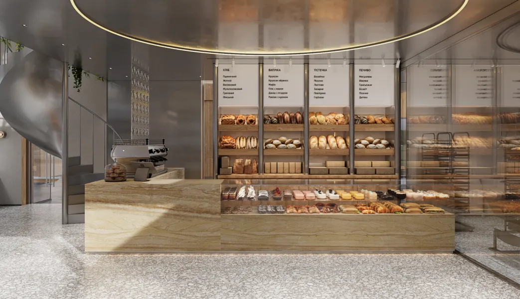 A bakery filled with lots of different types of pastries.