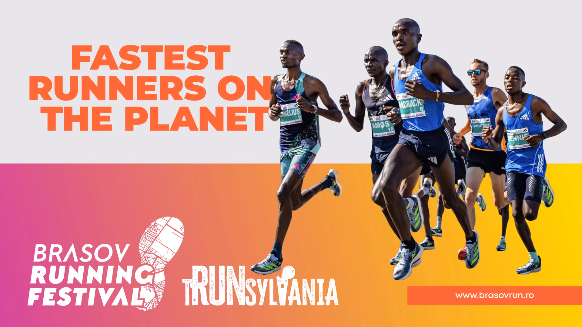 Medaliatul olimpic la Paris 2024, Ronald Kwemoi, și campionul en-titre, Weldon Langat, se aliniază la startul cursei internaționale tRUNsylvania International 10K, parte din Brașov Running Festival
