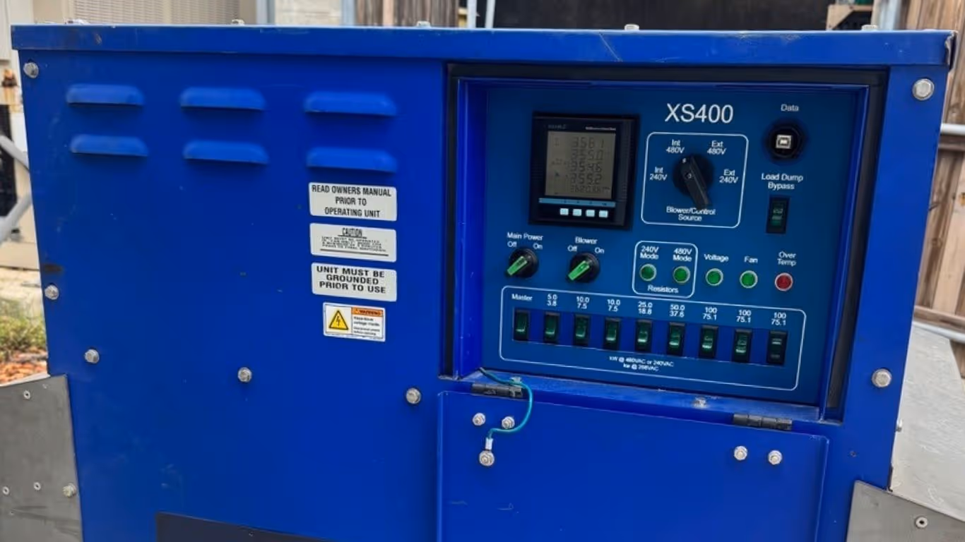 Load Banking test for generators in the Florida Keys