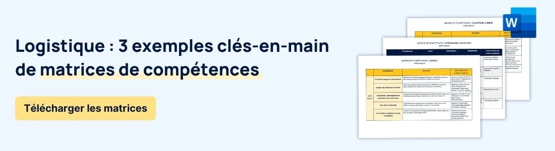 exemples de matrices de compétences en logistique et transport