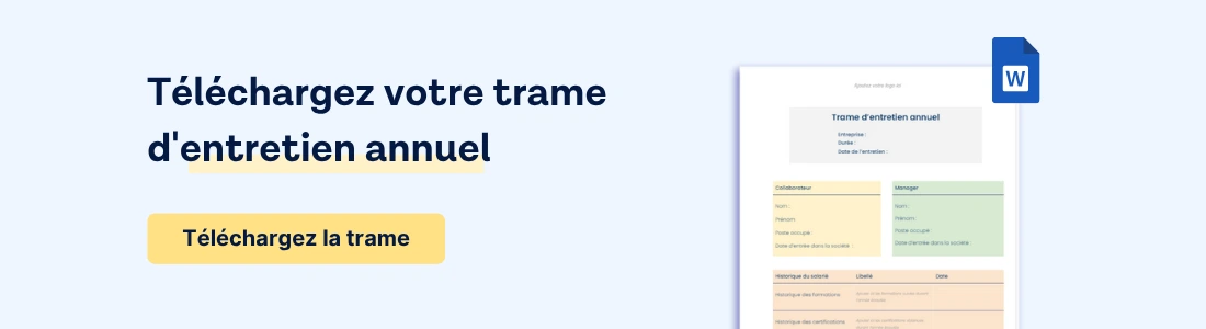 trame d'entretien annuel à télécharger