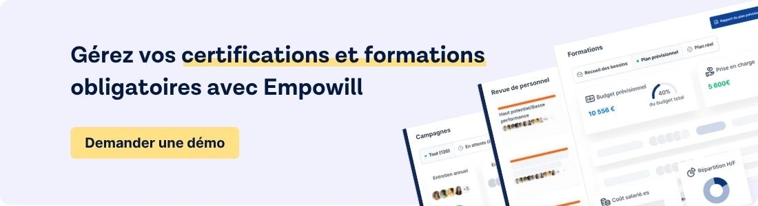 Démo du logiciel Empowill pour gérer les certifications et habilitations