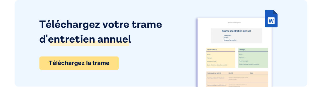 trame d'entretien annuel