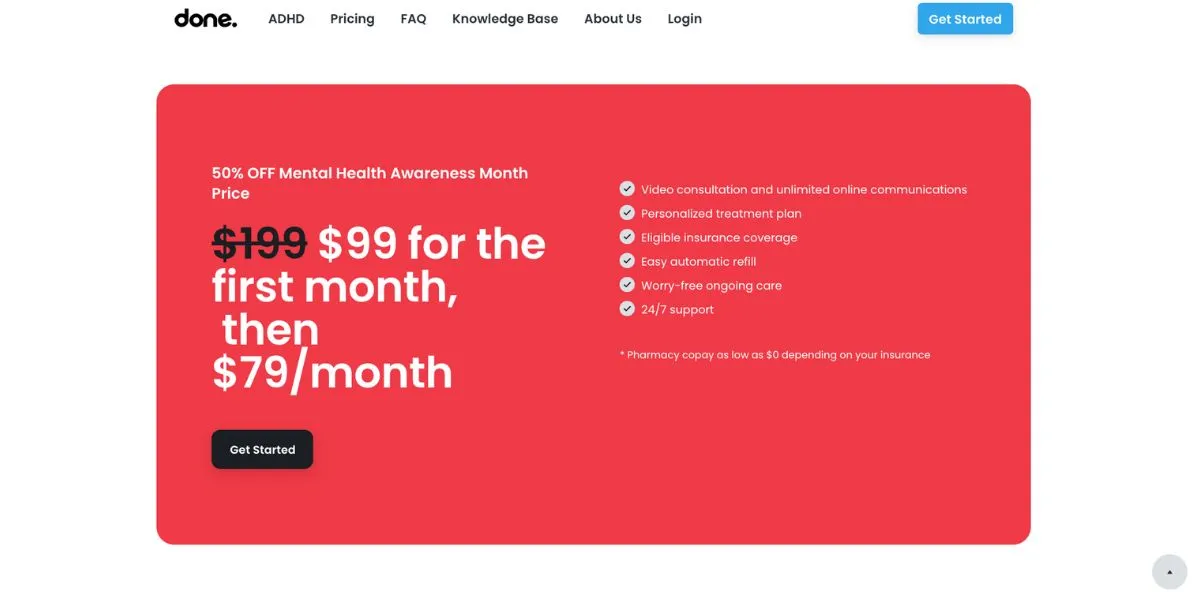 done pricing