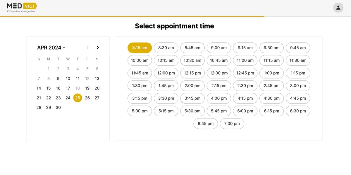 medvidi appointment schedule