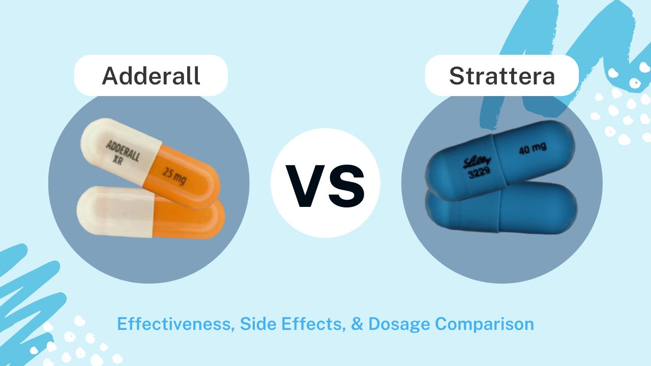 Adderall vs Strattera - Side Effects, Effectiveness & Dosage Comparison